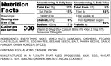 Nutrition Information for 1 pound of Everything Goes Mixed Nuts