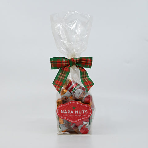 Winter Gift Bag - Milk Chocolate Foil Santas