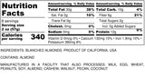 Nutrition Information for 1 pound of Blanched Sliced Almonds