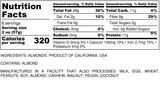 Nutrition Information for 1 pound Sliced Almonds