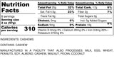 Nutrition Information for 1 pound of Raw Cashews