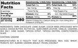 Nutrition Information for 1 pound of Dark Chocolate Sea Salt Cashews