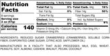 Nutrition Information for 1 pound of Reduced Sugar Cranberries