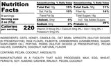 Nutrition Information for 1 pound of Bountiful Harvest Granola