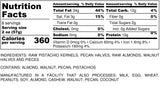 Nutrition Information for 1 pound of Raw California Mixed Nuts