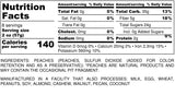 Nutrition Information for 1 pound Fancy Dried Peaches