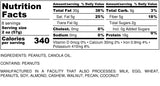 Nutrition Information for 1 pound of Roasted Peanuts no salt