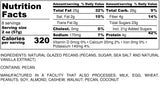 Nutrition Information for 1 pound of Natural Glazed Pecans