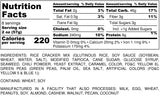 Nutrition Information for 1 pound of Rice Cracker Mix with Green Peas