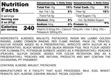 Nutrition Information for 1 pound of California Blend Trail Mix